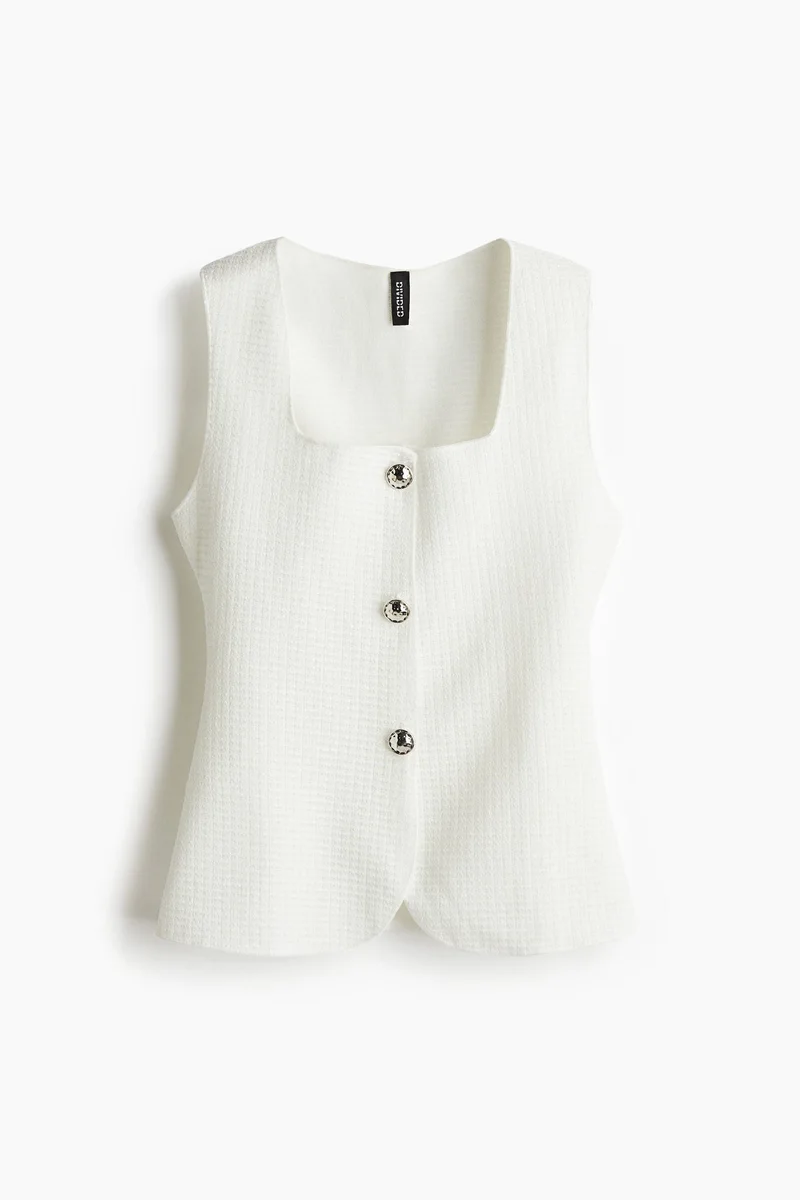 H&M Textured jersey waistcoat
