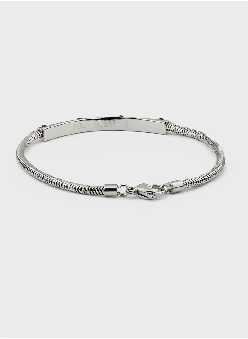 GUESS Crystals Pave Tag Chain Bracelet