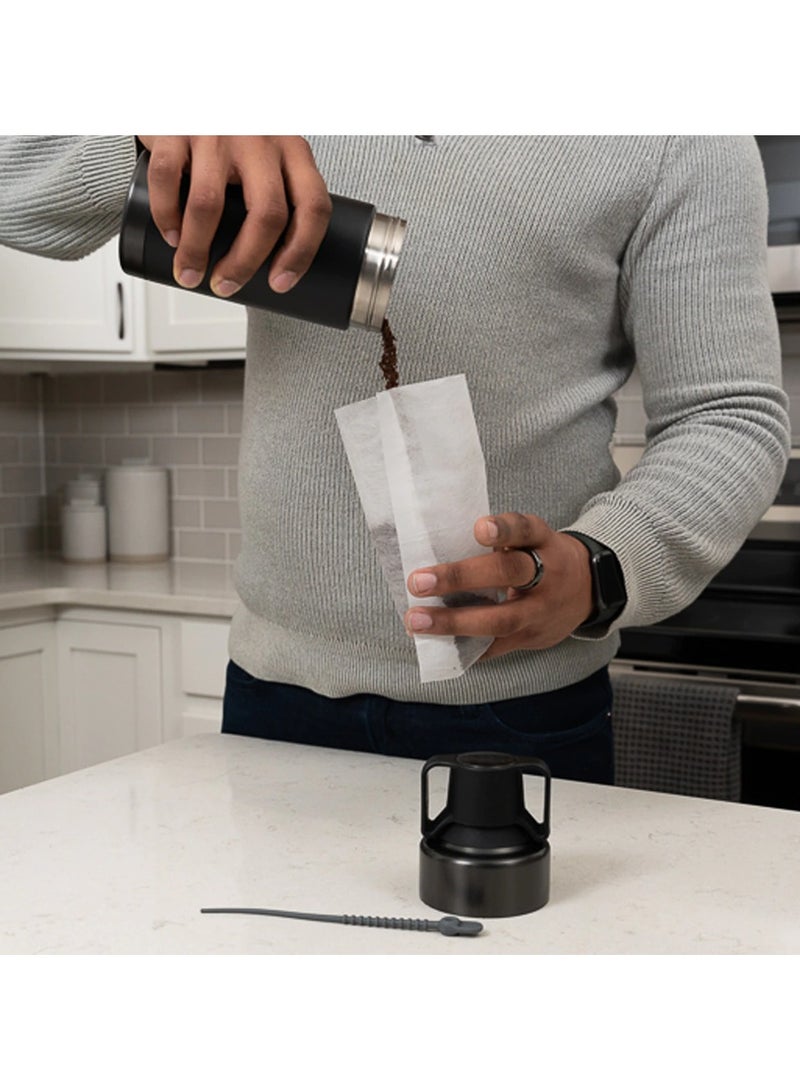 تودي ماكينة صنع القهوة والشاي الباردة من Go Brewer-Travel I ذات جدران مزدوجة ومعزولة بالفراغ، محمولة 25 أونصة، أسود - Image 5