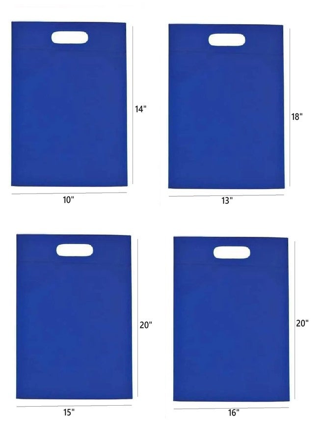 V4L Dark Blue Color D-Cut Cloth Carry Bag, Handle Bag, Shopping Bag, Daily Use Bag, Gift Bag (10X14, PACK OF 100) - Image 5