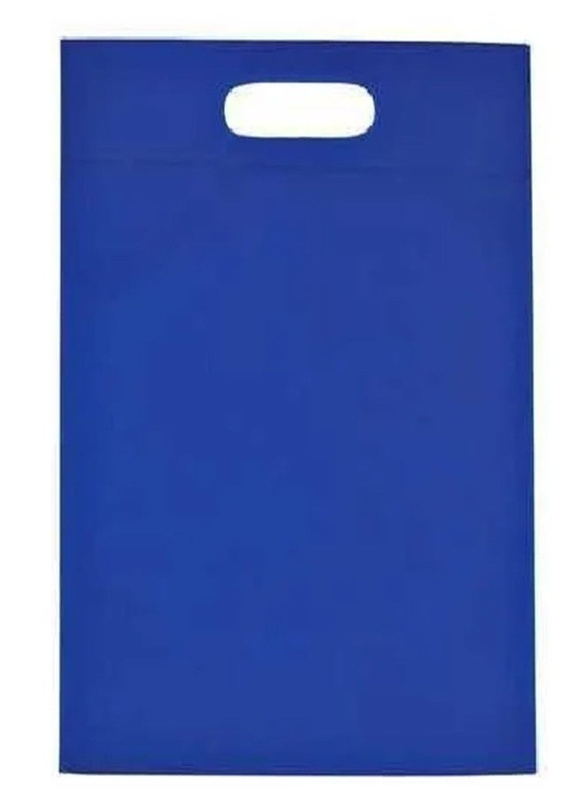 V4L Dark Blue Color D-Cut Cloth Carry Bag, Handle Bag, Shopping Bag, Daily Use Bag, Gift Bag (10X14, PACK OF 100) - Image 2