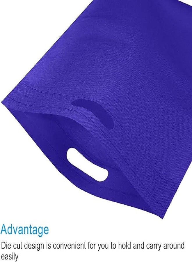V4L Dark Blue Color D-Cut Cloth Carry Bag, Handle Bag, Shopping Bag, Daily Use Bag, Gift Bag (10X14, PACK OF 100) - Image 4