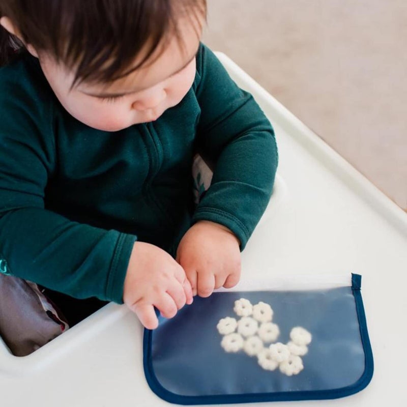 Green Sprouts Reusable Snack Bags (2 Pack) Holds Food, Utensils, Wipes, & More Food-Safe, Waterproof, Easy-Clean Material - Image 5