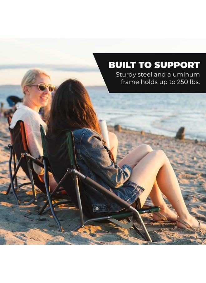 Cascade Mountain Tech Cascade Mountain Tech Folding Camp Chair for Camping, Beach, Picnic, Barbeques, Sporting Events with Carry Bag  - Image 3