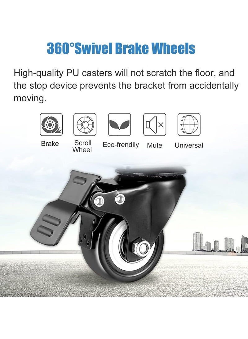 Apexll Ultra Heavy-Duty Rolling TV Cart with Locking Wheels – Height-Adjustable Mobile TV Stand for 32–75 Inch TVs, Supports up to 150 kg, Ideal for Home, Majlis, School & Office - Image 3