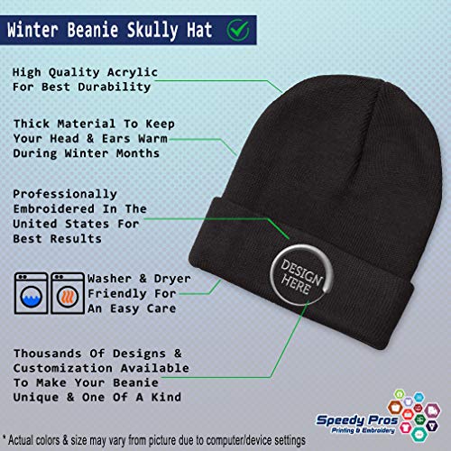 Speedy Pros Beanies for Men Trumpet Music B Embroidery Music Trumpet Winter Hats for Women Acrylic Skull Cap 1 Size Black Design Only - Image 4