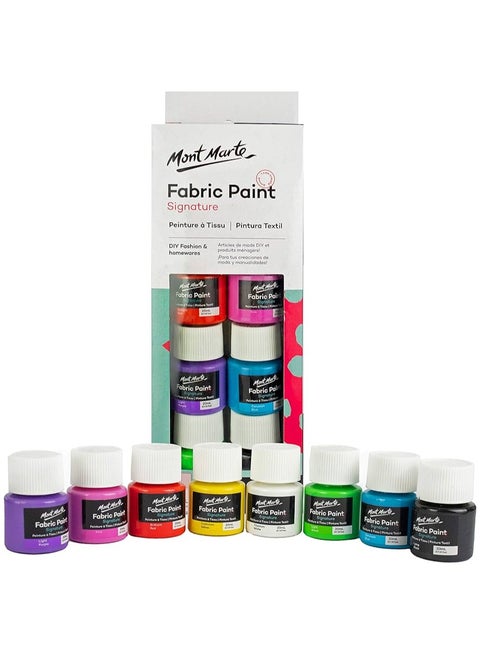 Mont Marte Fabric Paint Set 8pce x 20ml