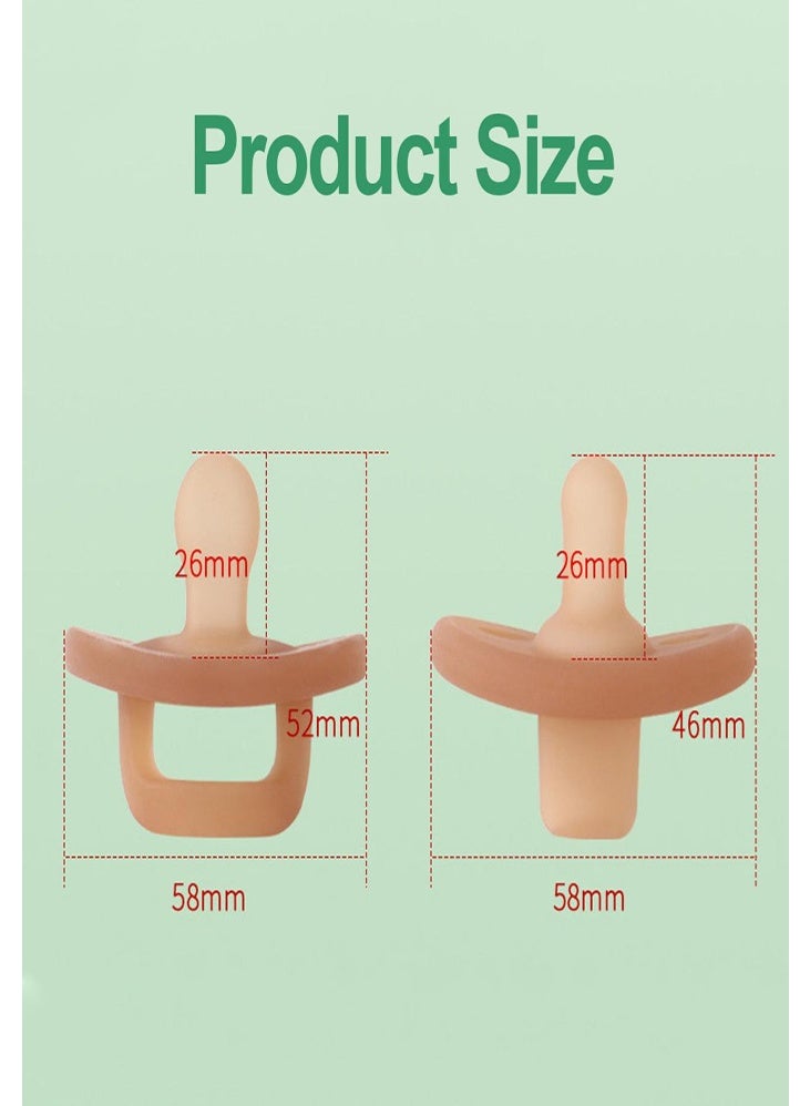 DMG TECH Baby Pacifiers (2-Piece Set) - Ultra-Light Silicone Soother for 0-6Months, 1 Round Head and 1 Flat Head for Day/Night Use, BPA-Free, Orthodontic Dummy with Storage Case - Image 4