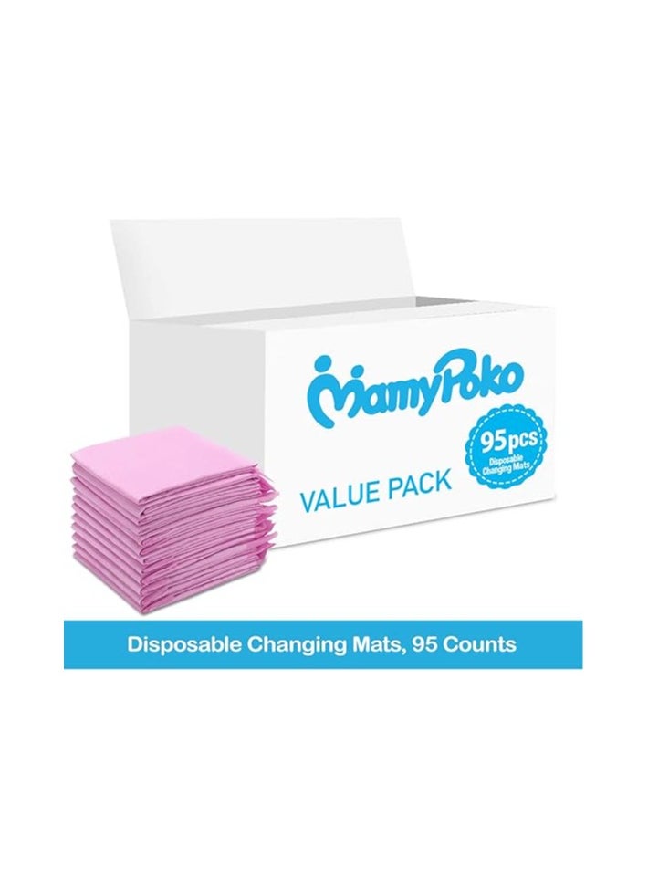 MamyPoko Disposable Changing Mats, 95 Counts, Soft Waterproof Mat, Portable Leak Proof Changing Mat, New Mom Leak-Proof Under pad, Mattress Table Protector Pad  - Image 2