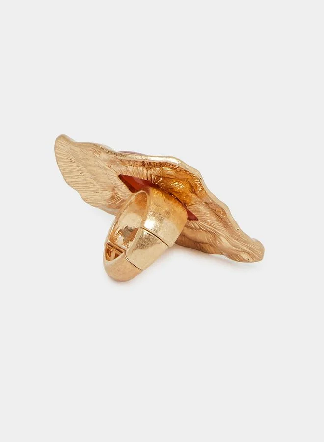 Styli  Statement Ring with Amber Stone for Women | Best Price UAE