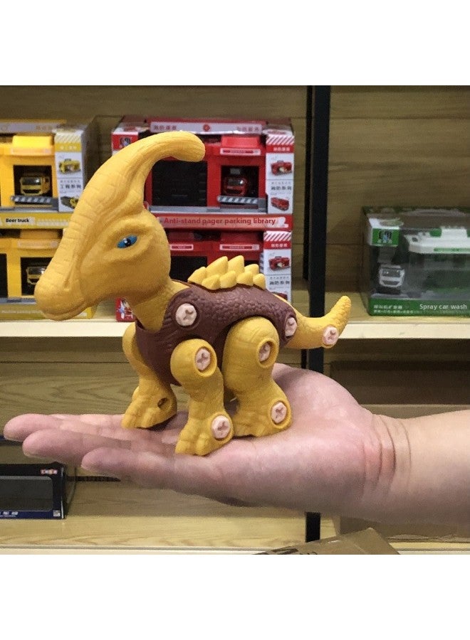 إسكدنيا لعبة ديناصور مصنوعة يدويًا للأطفال، تيرانوصور رابتورز، لعبة معرفية مجمعة بعمر 3 سنوات - اللون: Junlong (المفاصل متحركة وقابلة للإزالة) ويتم توفير مفك براغي يدوي - Image 1