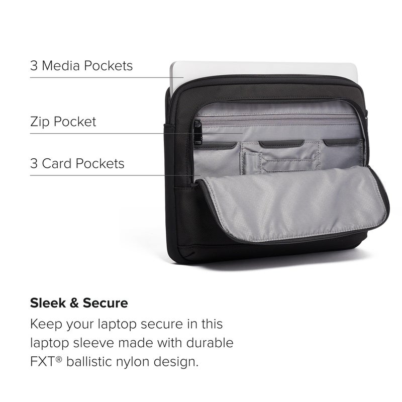 TUMI - Alpha Laptop Cover - Protective Computer Case for Business & Travel - Durable Computer Sleeve -Medium, Fits Up to 13" Laptop, Black - Image 3