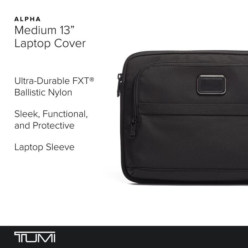 TUMI - Alpha Laptop Cover - Protective Computer Case for Business & Travel - Durable Computer Sleeve -Medium, Fits Up to 13" Laptop, Black - Image 2