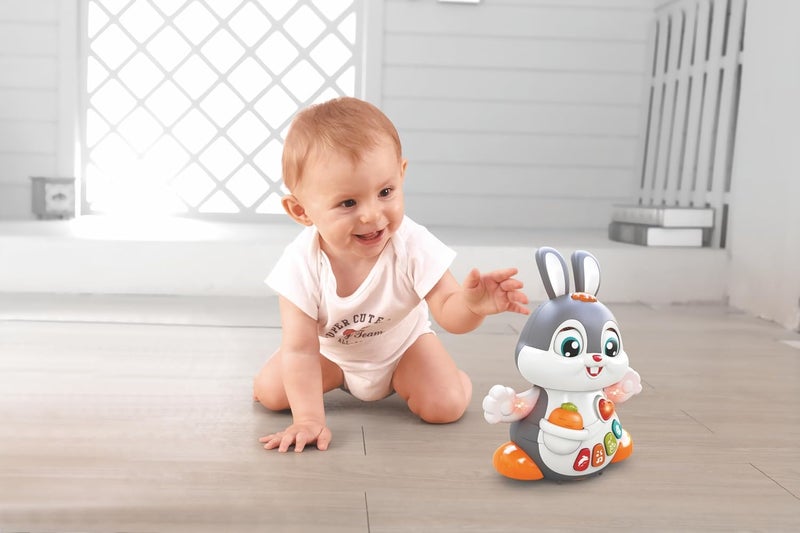 Hola Dancing Bunny - Interactive Toy with Music, Dancing, Flapping Ears, and Sound Effects, Promotes Crawling, Motor Skills, and Cognitive Development for Toddlers 12M+ - Image 2