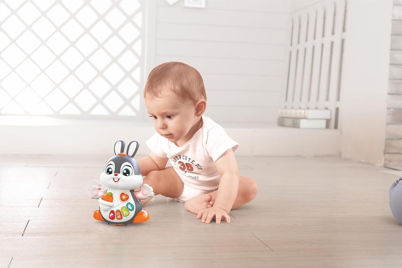 Hola Dancing Bunny - Interactive Toy with Music, Dancing, Flapping Ears, and Sound Effects, Promotes Crawling, Motor Skills, and Cognitive Development for Toddlers 12M+ - Image 3