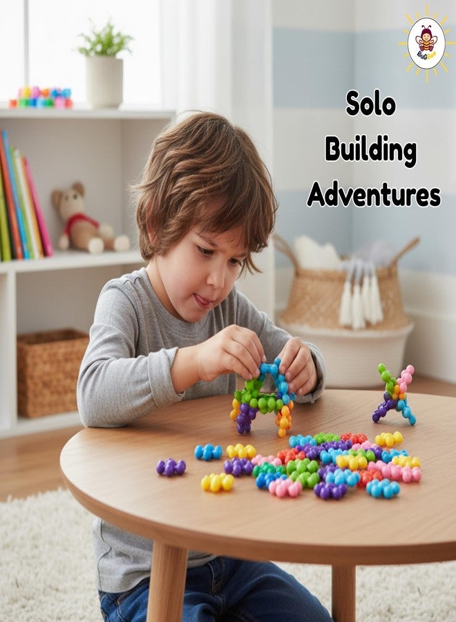 لعبة مكعبات بناء تعليمية من BuGBee Star Links - 100 قطعة | لعبة توصيل إبداعية للأطفال | لعبة أنشطة متعددة الألوان للأولاد والبنات | لعبة تعليمية في مجالات العلوم والتكنولوجيا والهندسة والرياضيات - Image 5