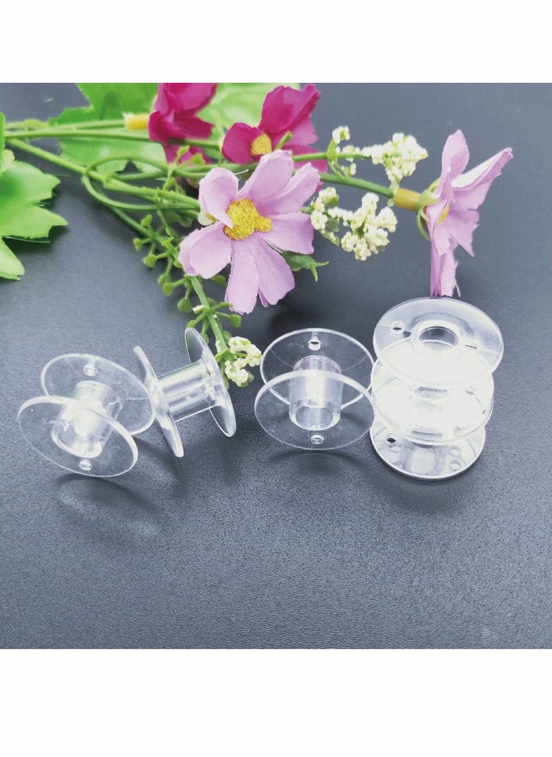 Empty Bobbin, Plastic Spool with Housing, Sewing Machine Storage Box for Accessories (25 Pieces)