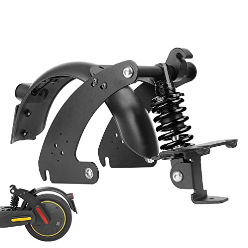 ulip Rear Shock Suspension Set with Shock Absorber Fender License Plate Big Taillight for Ninebot Max G30 G30LP G30E Electric Scooter Black - Image 1