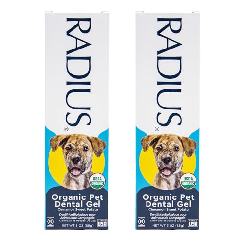 RADIUS Canine Pet Toothpaste, Cinnamon Sweet Potato, 3 oz, Non-Toxic Toothpaste for Dogs, Designed to Clean Teeth, Help Prevent Tartar, & Remove Plaque, Xylitol Free, Pack of 2 - Image 1