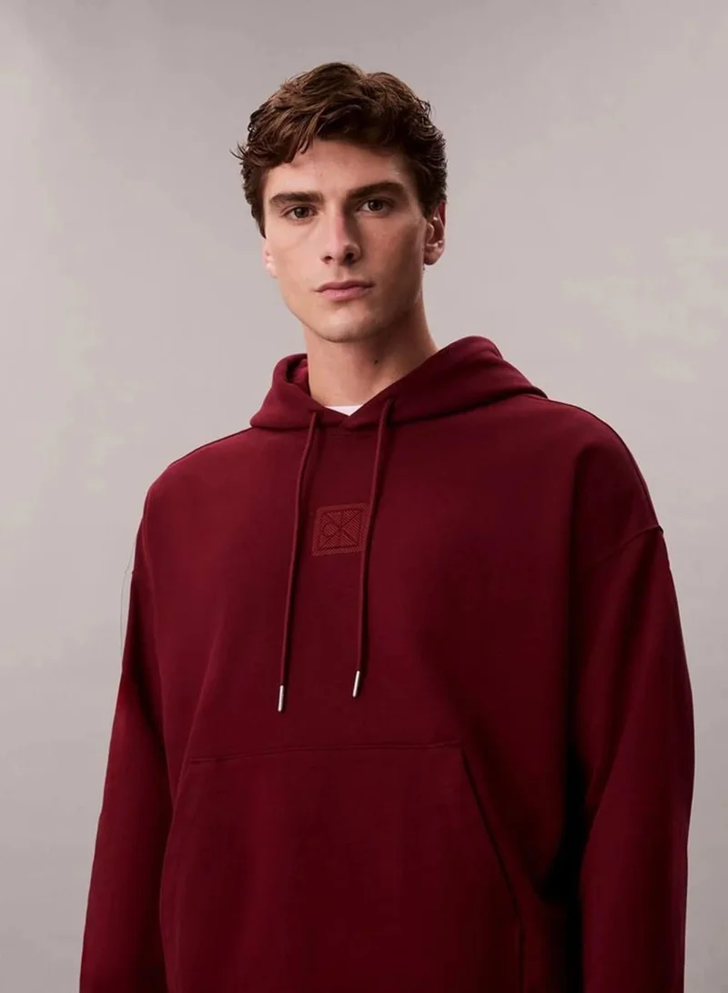 Calvin Klein Emblem Logo Terry Hoodie