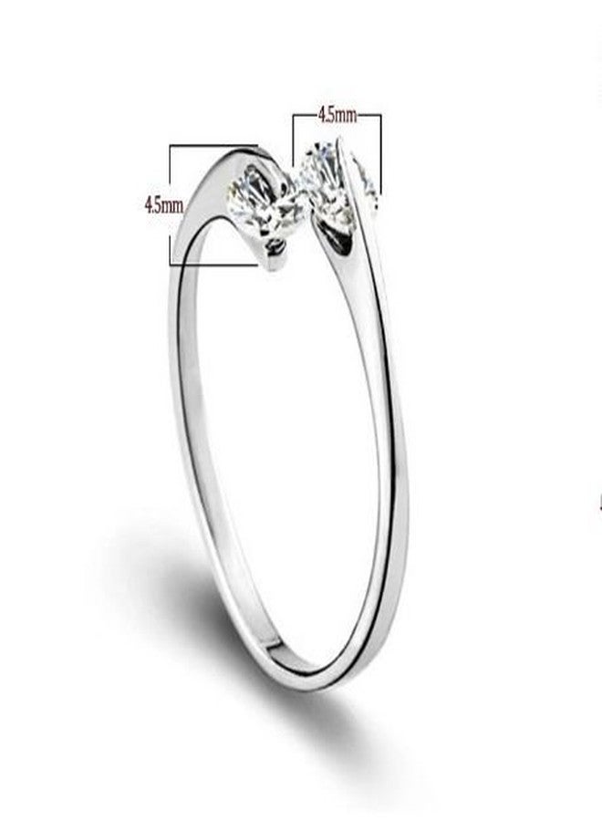Karatcart Gemstone Alloy Ring For Women's (Silver) - Adjustable - Image 3