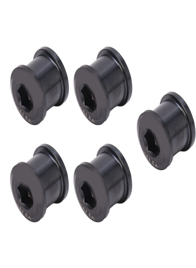 RISK 5Pcs 6.5mm Bike Single Chainring Screw Titanium Alloy Rust Protection Cycling Chainring Wheel Bolts for Small Wheel Bike Black - Image 4