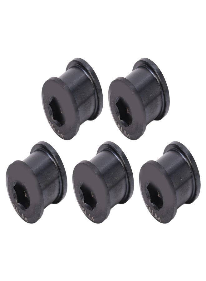 RISK 5Pcs 6.5mm Bike Single Chainring Screw Titanium Alloy Rust Protection Cycling Chainring Wheel Bolts for Small Wheel Bike Black - Image 3