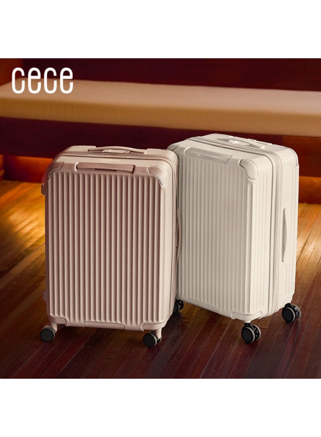 Cece Expandable Large Capacity Suitcase For Women And Men, Student Trolley Luggage With Password Lock, Gunmetal Gray, 20 Inches - Image 3