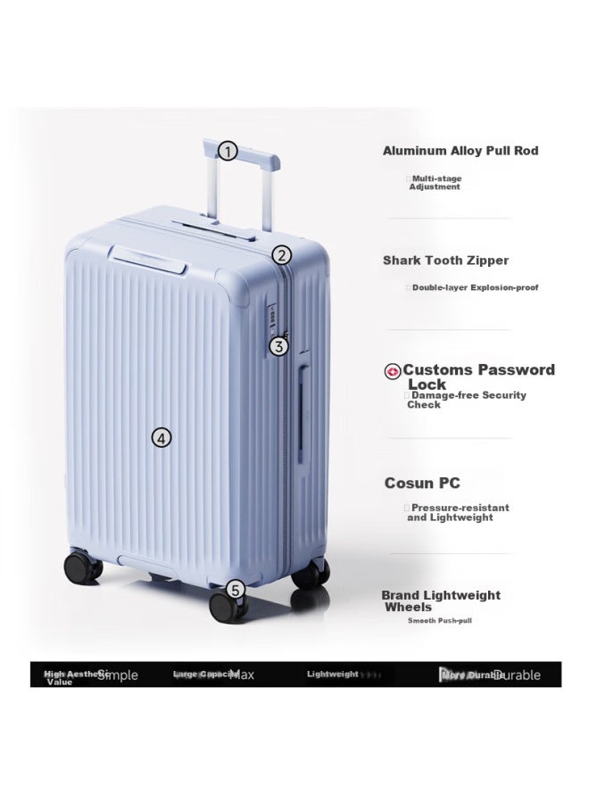 Cece Expandable Large Capacity Suitcase For Women And Men, Student Trolley Luggage With Password Lock, Gunmetal Gray, 20 Inches - Image 5