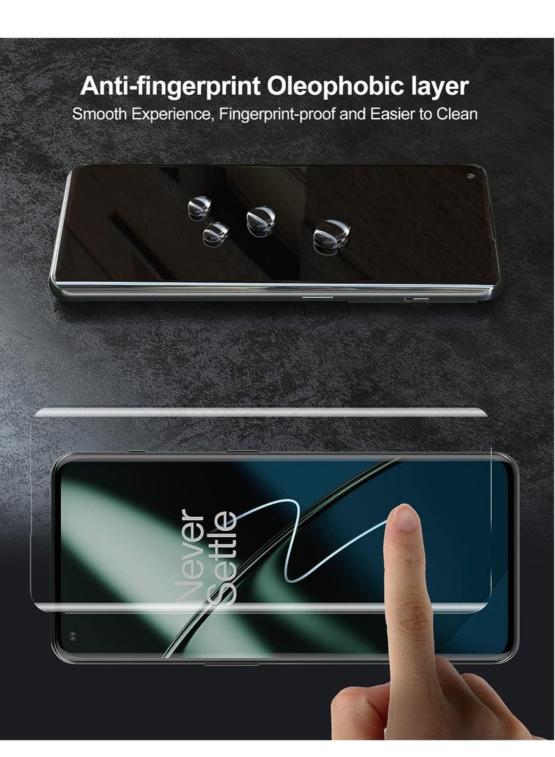 LEDIN For OnePlus 11 Screen Protector UV Tempered Glass Full Cover the Screen 9H Hardness Anti-Scratch Anti-Shatter Anti-Fingerprint Screen Protector for OnePlus 11 5G Clear (UV Clear Glass) - Image 4