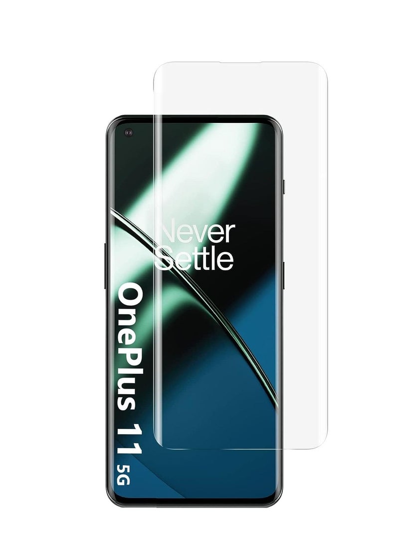 LEDIN For OnePlus 11 Screen Protector UV Tempered Glass Full Cover the Screen 9H Hardness Anti-Scratch Anti-Shatter Anti-Fingerprint Screen Protector for OnePlus 11 5G Clear (UV Clear Glass) - Image 1