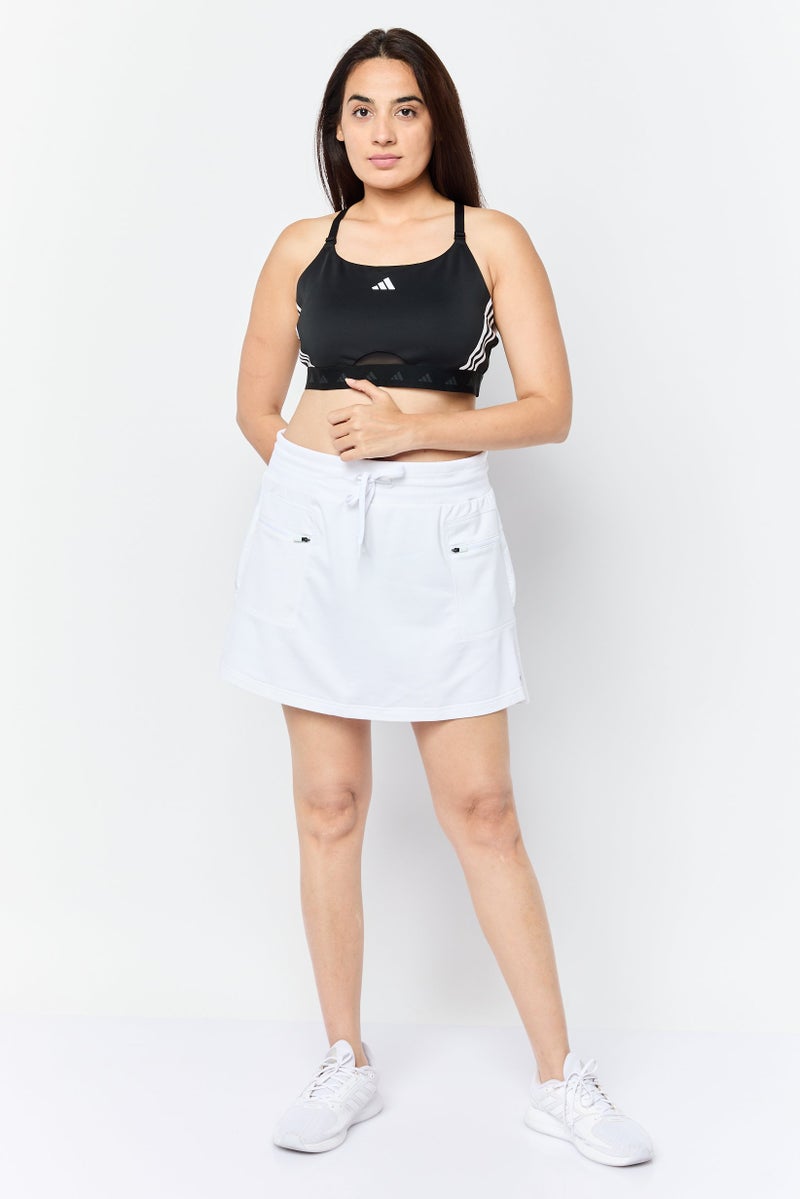 Adidas Women Brand Logo Non-Padded Sports Bra, Black - Image 4