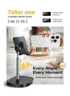 Digipace Cell Phone Stand, Adjustable Phone Stand for Desk, Thick Case Friendly Phone Holder Stand, Taller iPhone Stand Compatible with All Mobile Phone, iPhone 14, iPad, Tablet 4-10'' Desk Accessories  - Image 4