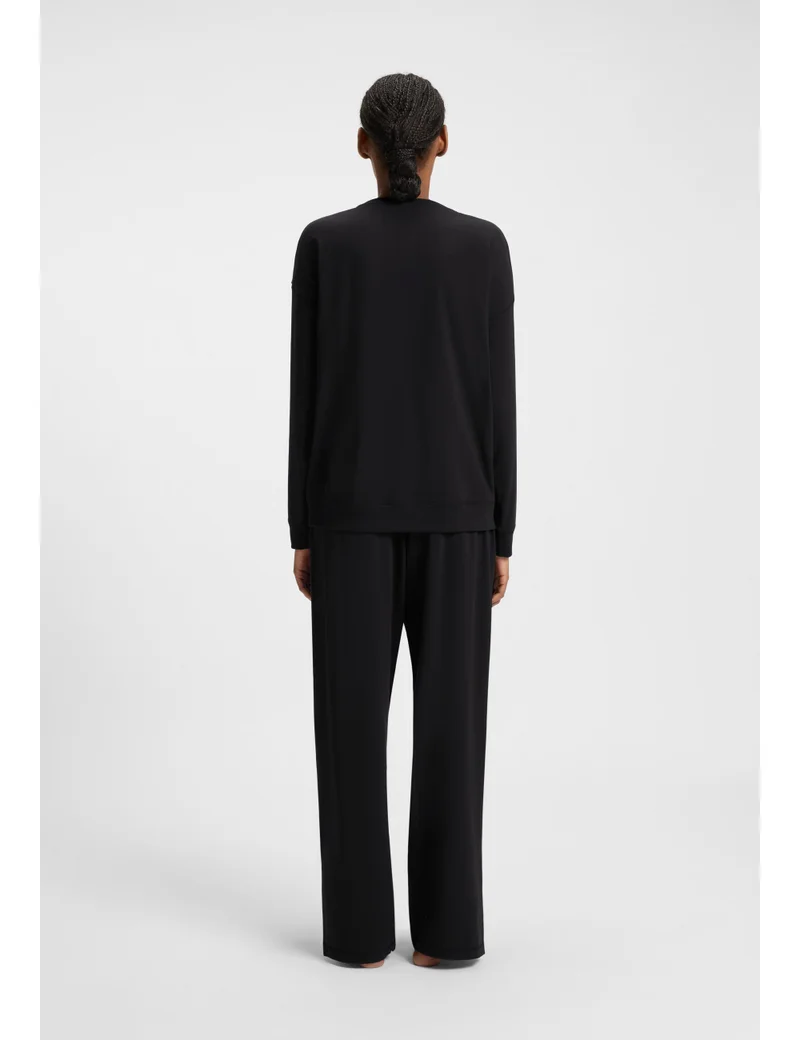 HUGO Regular-fit pyjamas in stretch cotton with logo labels