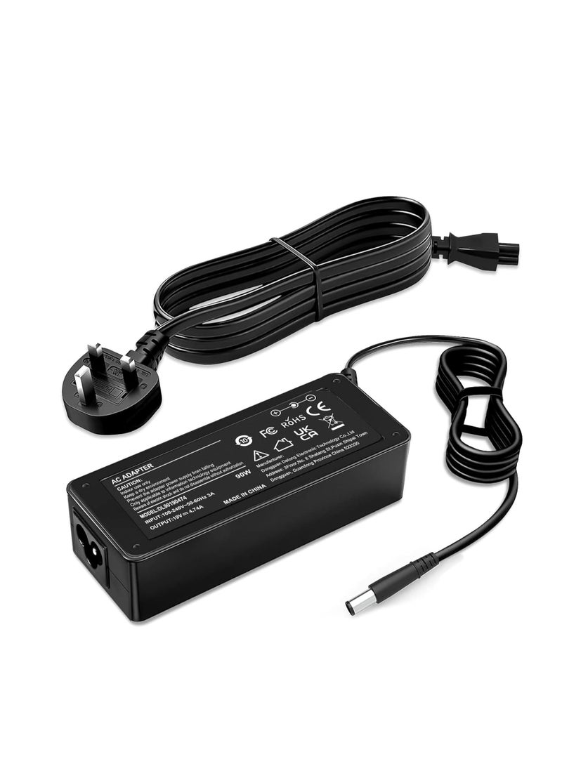 Terabyte شاحن لابتوب 90 واط من نوع AC ل HP Elitebook 8460P 8470P 8440P 8560P 8760P 8460W 8470W 8570W 8770W Probook 4430S 4440S 4520S 4530S 4540S Compaq 6730B 6530B 6560B - Image 1