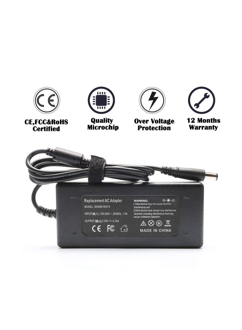 Terabyte شاحن لابتوب 90 واط من نوع AC ل HP Elitebook 8460P 8470P 8440P 8560P 8760P 8460W 8470W 8570W 8770W Probook 4430S 4440S 4520S 4530S 4540S Compaq 6730B 6530B 6560B - Image 5