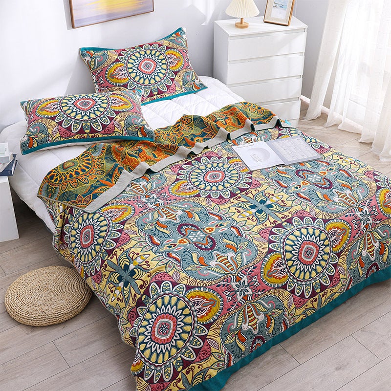 Explosions Gauze Towel Blanket Blanket Cotton Quilt Comfortable Air Conditioning Towel Blanket Factory Gift Summer Cool Quilt - Image 1
