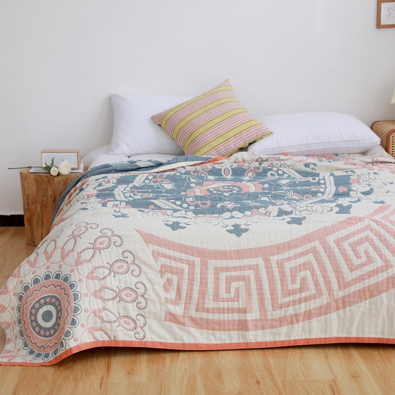 Explosions Gauze Towel Blanket Blanket Cotton Quilt Comfortable Air Conditioning Towel Blanket Factory Gift Summer Cool Quilt - Image 5