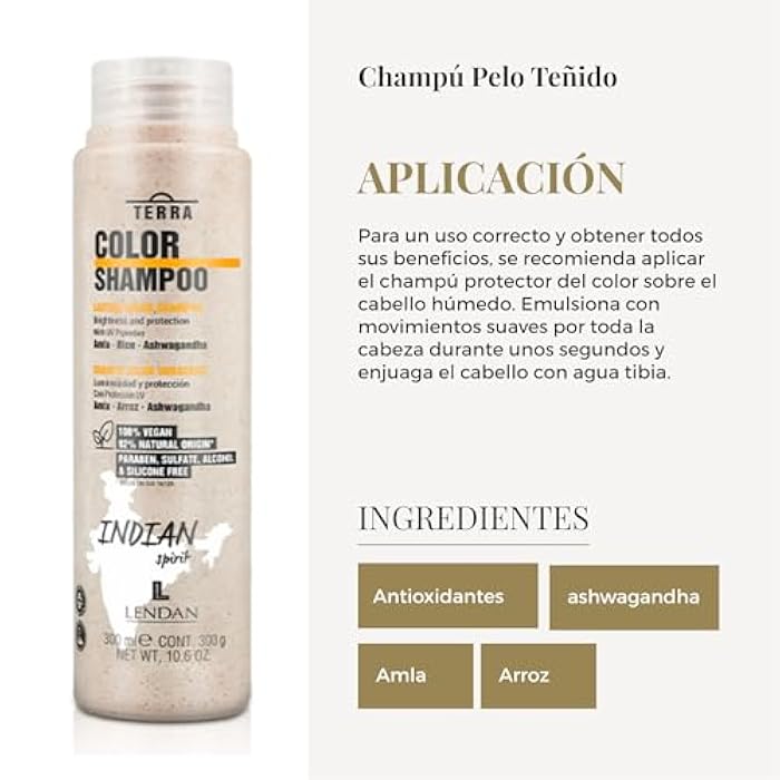 Lendan - Colored Hair Shampoo - Terra Color Shampoo - 300 ml - Prevents Color Oxidation and Prolongs Its Duration - Adds Brightness and Protection - Strengthens Hair - Shiny Hair - Vegan - Image 5
