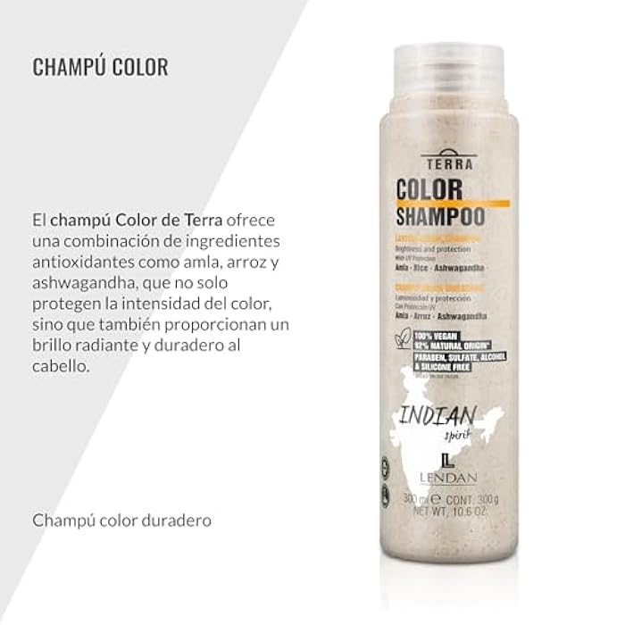 Lendan - Colored Hair Shampoo - Terra Color Shampoo - 300 ml - Prevents Color Oxidation and Prolongs Its Duration - Adds Brightness and Protection - Strengthens Hair - Shiny Hair - Vegan - Image 2