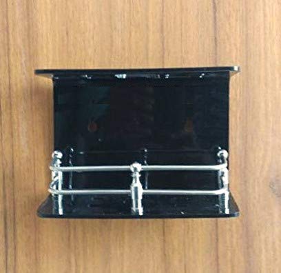 SHREE HANS CREATIONDS Enterprise | Wall Mounted self Adhesive Acrylic Tooth Brush Holder/Stand/Tumbler/Toothpaste for Bathroom Stand Organizer Rack for Home (Big Black) - Image 3