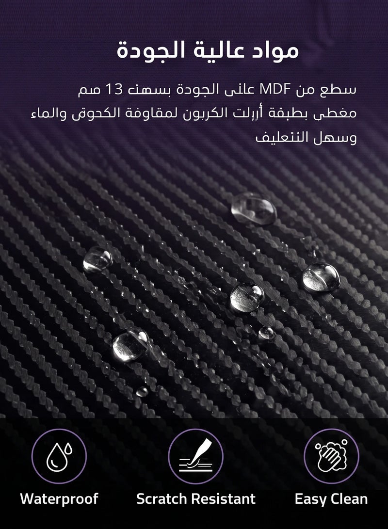 آه آه مكتب ألعاب على شكل حرف K، طاولة كمبيوتر 100 سم، طاولة مكتب كمبيوتر منزلية، سطح مكتب كبير، سهل التجميع - Image 4