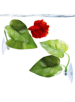 SunGrow SunGrow Betta Fish Leaf Hammock, Twin Leaf Design with Suction Cup, 2-Pack - Comfortable Resting, Breathing & Breeding Pads, Easy Install, Simulates Natural Habitat for Healthier Betta  - Image 1