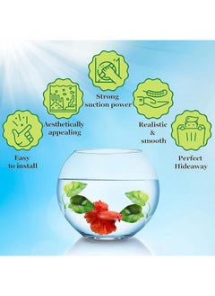 SunGrow SunGrow Betta Fish Leaf Hammock, Twin Leaf Design with Suction Cup, 2-Pack - Comfortable Resting, Breathing & Breeding Pads, Easy Install, Simulates Natural Habitat for Healthier Betta  - Image 4