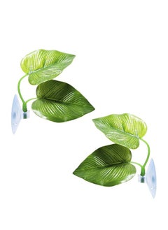 SunGrow SunGrow Betta Fish Leaf Hammock, Twin Leaf Design with Suction Cup, 2-Pack - Comfortable Resting, Breathing & Breeding Pads, Easy Install, Simulates Natural Habitat for Healthier Betta  - Image 2