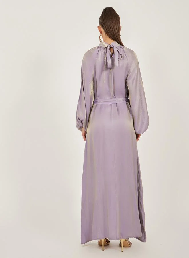 Styli Balloon Sleeve High Neck A-Line Jalabyia