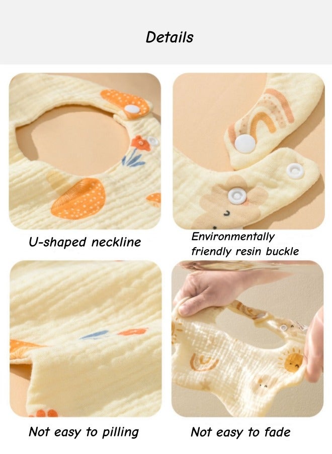 oldlaiben Baby Bibs,Baby Drool Bibs,Adjustable Baby Bibs For Drooling And Teething,Soft Cotton Baby Bibs For Newborn Feeding Essentials,Cotton,Absorbent, Easy to Clean & Put On for Toddler, Newborn, Infant - Image 5