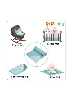 أيو بيبي ملاءة OYO BABY مقاومة للماء وسريعة الجفاف للأطفال| وسادة السرير | ملاءة واقية لسرير الأطفال الصغار (صغير (50 سم × 70 سم)، أخضر بحري)  - Image 5