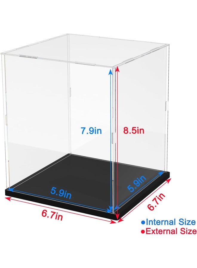 TPGP Clear Acrylic Display Stand Assemble Countertop Box Storage Cube Organizer Display Case Dustproof Protection Showcase for Action Figures Collectibles Lego - Image 2