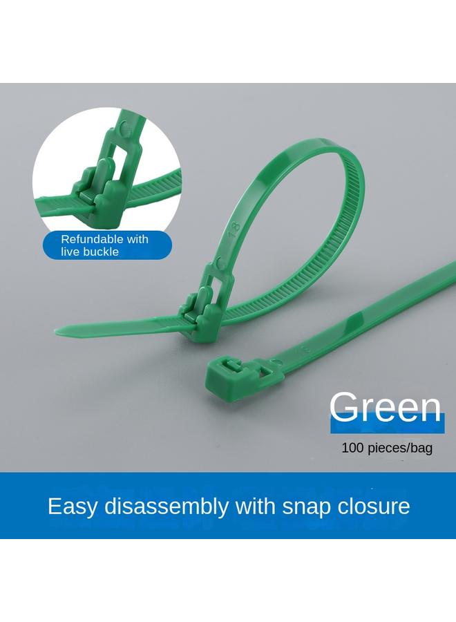 Bluejw Colored Plastic Cable Ties With Releasable Buckle Nylon Cable Ties With Fixed Sealing Tape Can Be Removed And Reused - Image 1